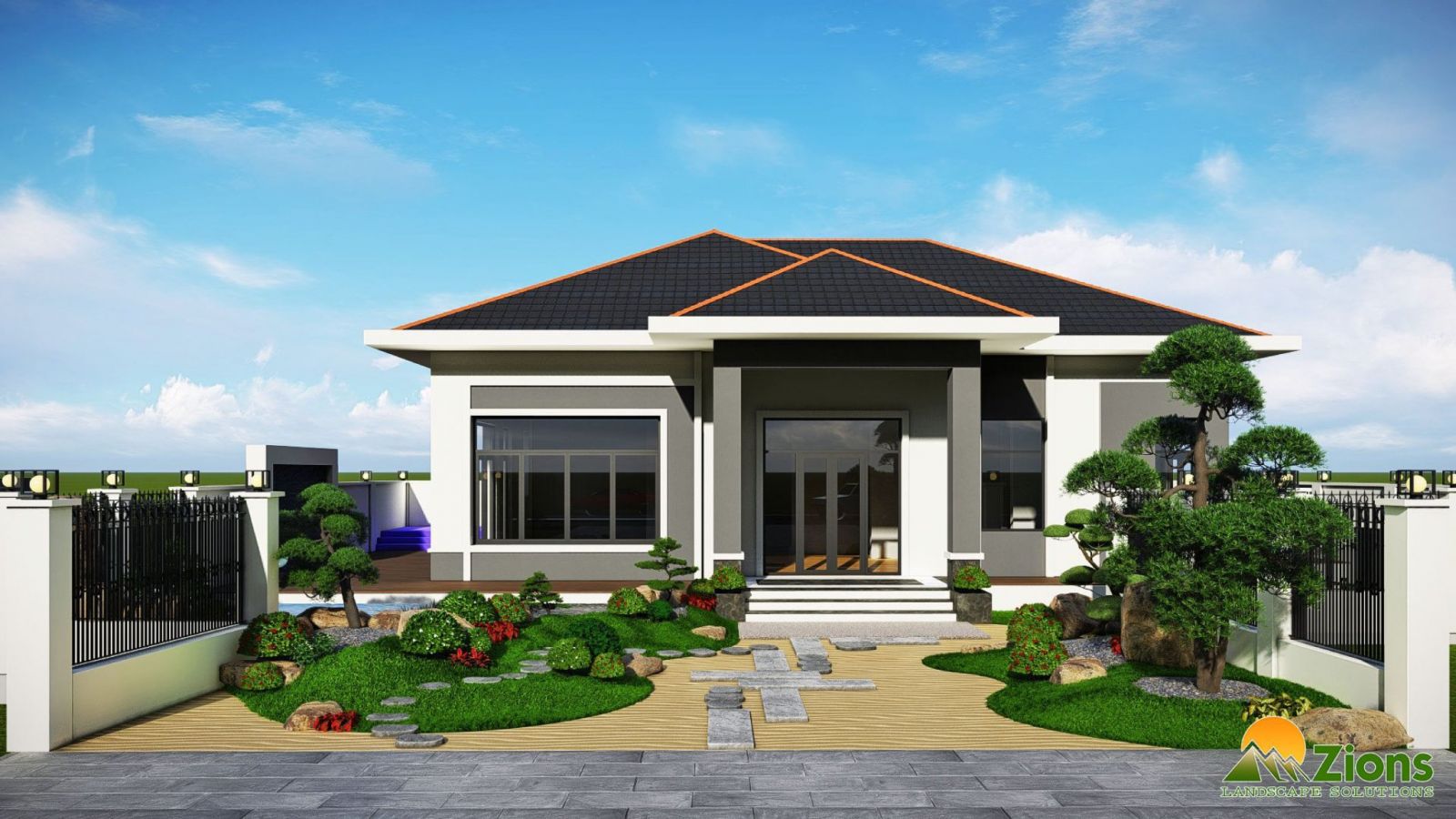 Sân vườn nhà cấp 4 phong cách Nhật Bản